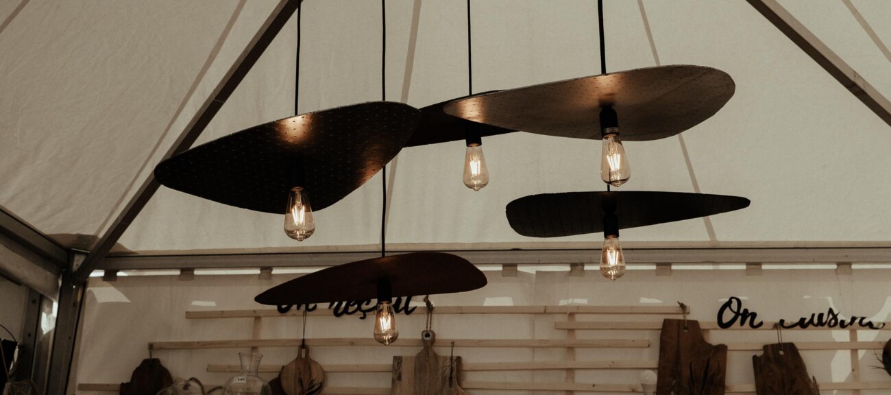 Ceiling light.